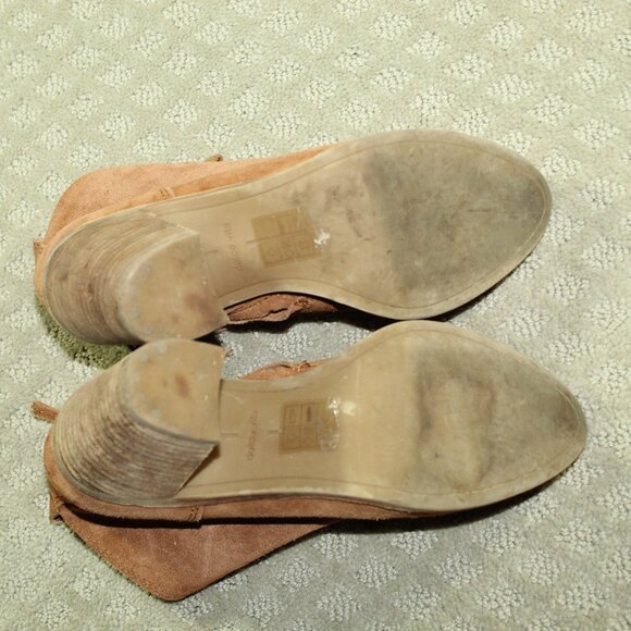 Dolce Vita Size 6.5 Brown Suede Lace Up 3.5" Heeled Boots - Picture 6 of 7